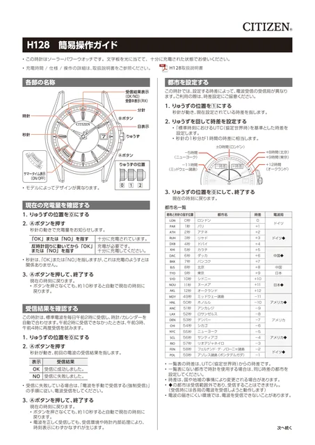 citizen シチズンウオッチH128